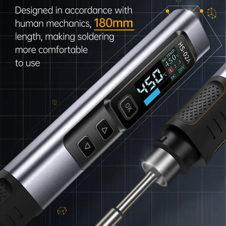 FNIRSI Portable Constant Temperature Soldering Iron Set, Model: HS-02A Standard-B Round Tip - free shipping - PMc TechLife - Order now!