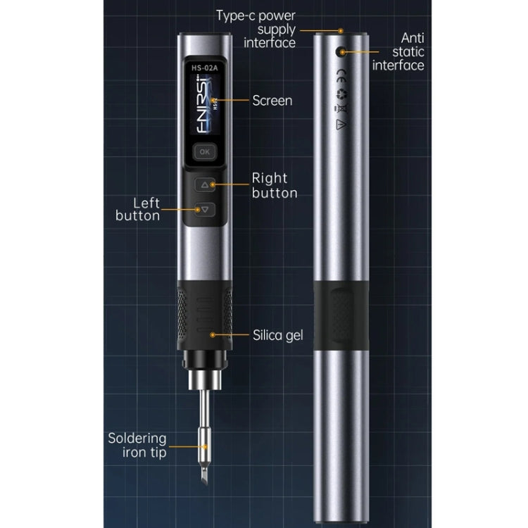 FNIRSI Portable Constant Temperature Soldering Iron Set, Model: HS-02A Standard-B Round Tip - free shipping - PMc TechLife - Order now!