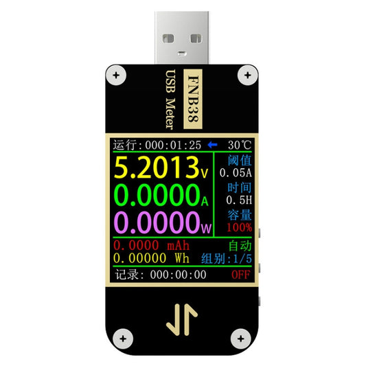 FNIRSI FNB38 USB Voltage And Current Meter Capacity Fast Charging Protocol Tester(Black) - Current & Voltage Tester by FNIRSI | Online Shopping South Africa | PMC Jewellery | Buy Now Pay Later Mobicred