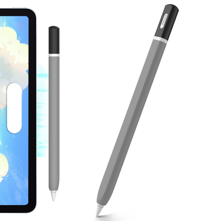 For Apple Pencil 2 AhaStyle JY16-2 Silicone Case Retro Non-slip and Anti-drop Pen Cover(Grey) - Pencil Accessories by AhaStyle | Online Shopping South Africa | PMC Jewellery | Buy Now Pay Later Mobicred