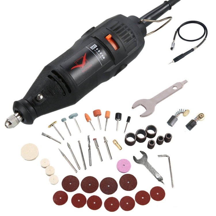 VICOVER Small Adjustable Speed Electrical Grinder Set Jade Carving Pen Polishing Tool EU Plug, Model: 40pcs Parts+Soft Shaft - Abrasive Tools & Accessories by VICOVER | Online Shopping South Africa | PMC Jewellery | Buy Now Pay Later Mobicred