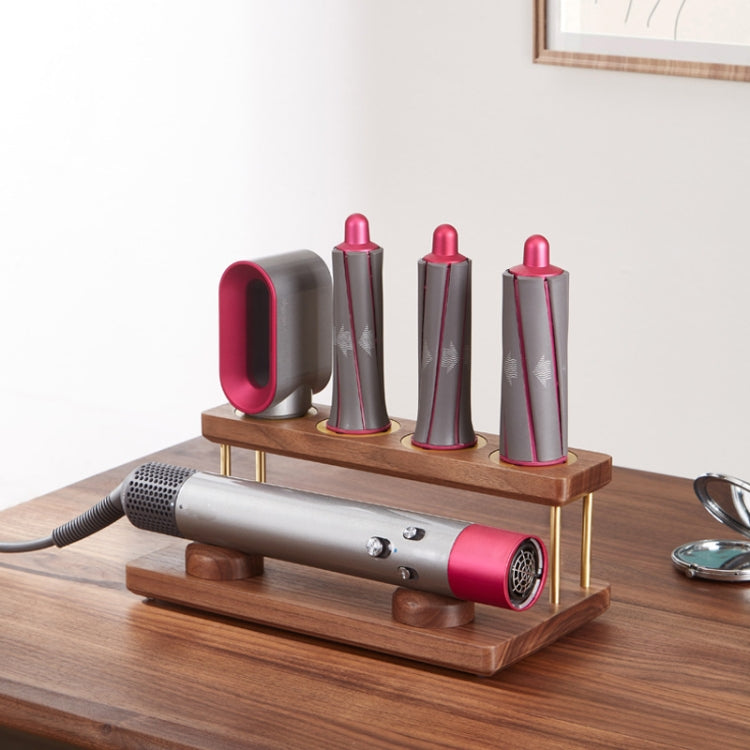 For Dyson Airwrap Walnut Storage Rack Countertop Bracket Organizer - For Dyson Accessories by PMC Jewellery | Online Shopping South Africa | PMC Jewellery | Buy Now Pay Later Mobicred