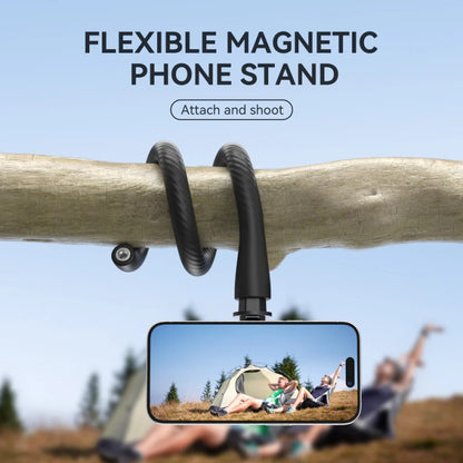 TELESIN P3-FM-01 Flexible Magnetic Fast Disassembly Magsafe Mobile Phone Bracket Sports Camera Entangled Fixed Holder(Grey) - Stand by TELESIN | Online Shopping South Africa | PMC Jewellery | Buy Now Pay Later Mobicred