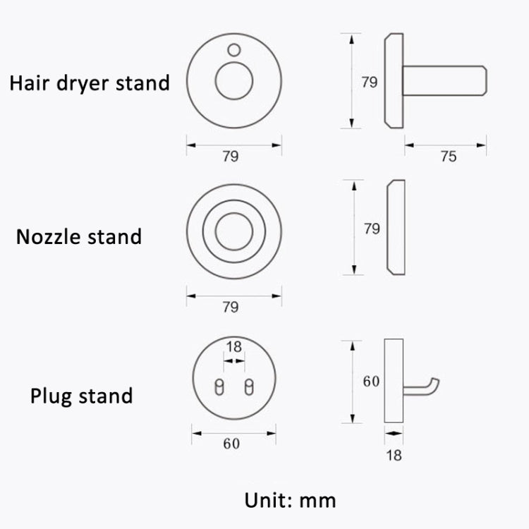 For Dyson Hair Dryer Plug Walnut Wall-mounted Storage Rack Wooden Shelf - For Dyson Accessories by PMC Jewellery | Online Shopping South Africa | PMC Jewellery | Buy Now Pay Later Mobicred