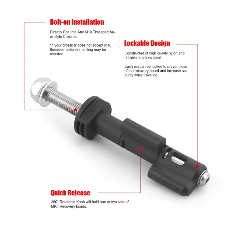 Lockable Anti-Theft Security Mounting Pin Set For MaxTrax MKII(Black) - Others by PMC TechLife | Online Shopping South Africa | PMC TechLife | Buy Now Pay Later Mobicred