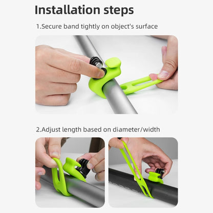 TELESIN TLQ-005 Elastic Quick Release Stand Multi-functional Fixed Silicone Strap Accessories(Green) - Holder by TELESIN | Online Shopping South Africa | PMC Jewellery | Buy Now Pay Later Mobicred