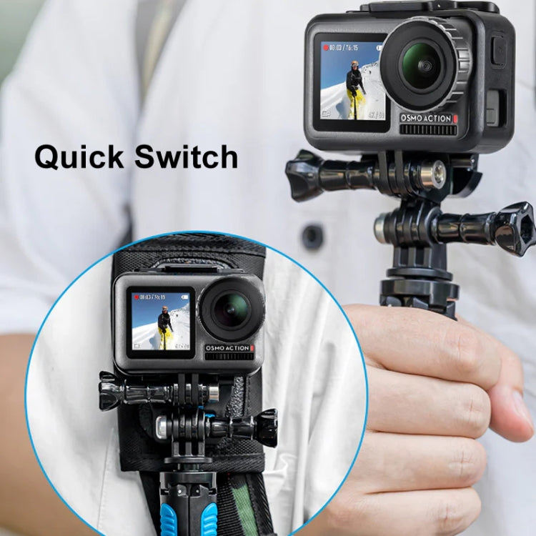 TELESIN GP-MTB-T02-BK Sports Camera Double Head J-Buckle Backpack Quick Release Conversion Accessory -  by TELESIN | Online Shopping South Africa | PMC TechLife | Buy Now Pay Later Mobicred