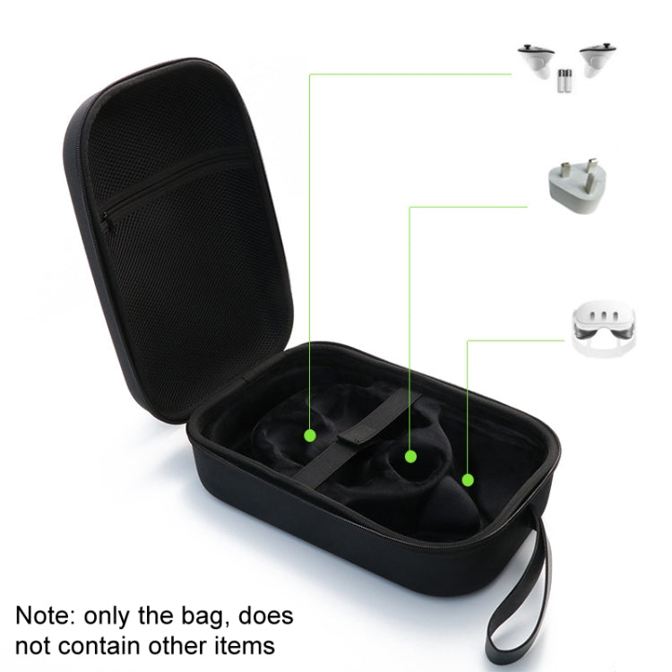 For Meta Quest 2 / 3 VR Glasses Integrated Storage Protective Case Portable Hard Bag(Black) - VR Accessories by PMC TechLife | Online Shopping South Africa | PMC TechLife | Buy Now Pay Later Mobicred
