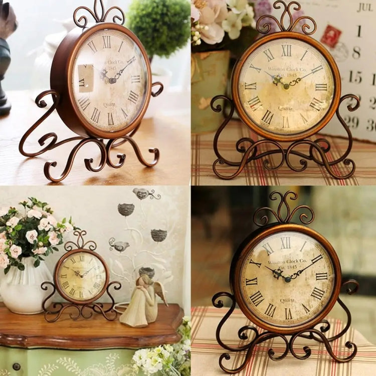 Iron Mute Clock Retro Living Room Decoration Clock(White) - Wall Clock by PMc TechLife | Online Shopping South Africa | PMc TechLife | Buy Now Pay Later Mobicred