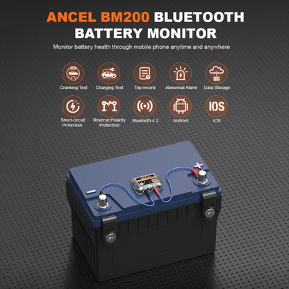 ANCEL BM200 12V Bluetooth 4.2 Car Battery Analysis and Detection Tool Battery Tester - Electronic Test by ANCEL | Online Shopping South Africa | PMC Jewellery | Buy Now Pay Later Mobicred