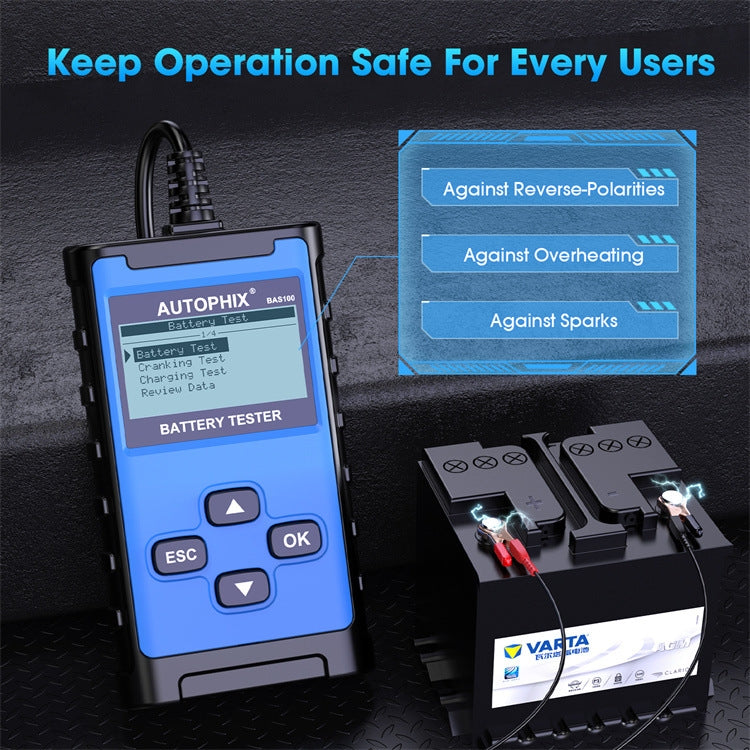 AUTOPHIX BAS100 12V / 24V 100-2000CCA Car Battery Test Analyzer - Electronic Test by AUTOPHIX | Online Shopping South Africa | PMC Jewellery | Buy Now Pay Later Mobicred