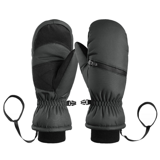 Winter Padded Ski Gloves Outdoor Windproof Warm Sports Gloves, Size: M(Black) - Safety Gloves by PMC Jewellery | Online Shopping South Africa | PMC Jewellery | Buy Now Pay Later Mobicred