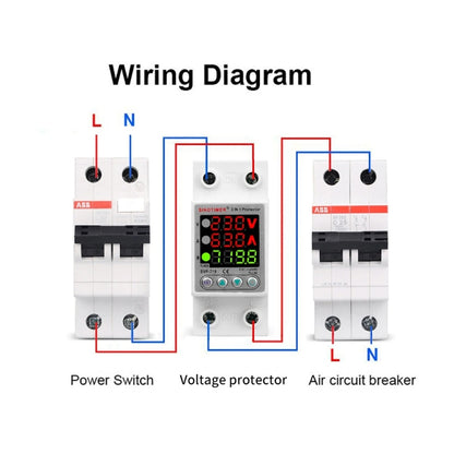 SINOTIMER SVP-719 40A_N Over Under Voltage Protector Electricity Usage Monitor Power Voltmeter - Other Tester Tool by SINOTIMER | Online Shopping South Africa | PMC Jewellery | Buy Now Pay Later Mobicred