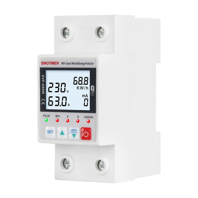 SINOTIMER SVP-688W-L  TUYA APP WiFi Smart Circuit Breaker Over Under Voltage Protector - Other Tester Tool by SINOTIMER | Online Shopping South Africa | PMC Jewellery | Buy Now Pay Later Mobicred