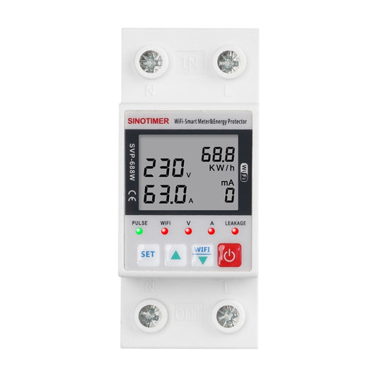 SINOTIMER SVP-688W  TUYA APP WiFi Smart Circuit Breaker Over Under Voltage Protector - Other Tester Tool by SINOTIMER | Online Shopping South Africa | PMC Jewellery | Buy Now Pay Later Mobicred