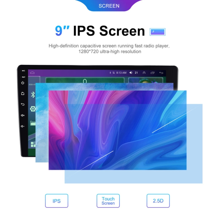 Universal 9 Inch 8 Core CarPlay Android Navigation Car Center Control All-In-One Monitor, Memory: 2+32G(Standard+AHD Camera) - Car MP3 & MP4 & MP5 by PMC Jewellery | Online Shopping South Africa | PMC Jewellery | Buy Now Pay Later Mobicred