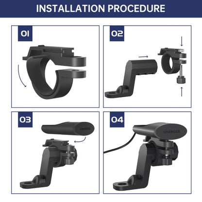 Motorcycle PD+USB Fast Charging Mobile Phone Charger Rearview Mirror Extension Bracket - Battery Charger by PMC Jewellery | Online Shopping South Africa | PMC Jewellery | Buy Now Pay Later Mobicred