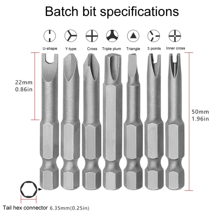5pcs / Set Profile Bit Chrome Vanadium Steel Bit Set Appliance Repair Electrical Drill Accessories With Magnetic - Drill & Drill Bits by PMC TechLife | Online Shopping South Africa | PMC TechLife | Buy Now Pay Later Mobicred