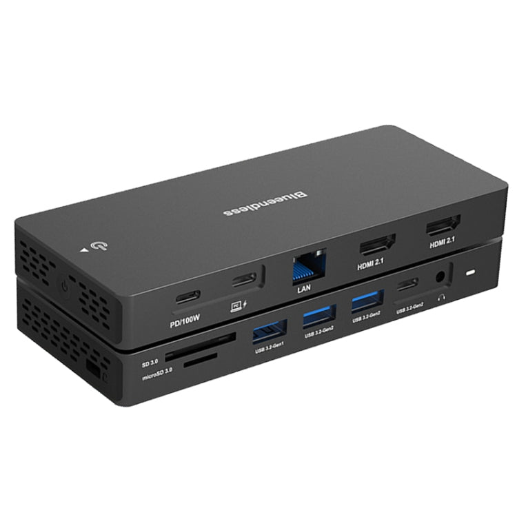 Blueendless 12-In-1 HD Multifunctional Docking Station 10Gbps Splitter With Switch(8K+4K HDMI x 2) - USB HUB by Blueendless | Online Shopping South Africa | PMC Jewellery | Buy Now Pay Later Mobicred