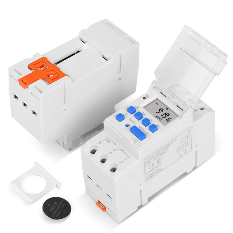 SINOTIMER TM919A-2 220V 16A Din Rail Mount Digital Timer Switch Microcomputer Weekly Programmable Time Relay Control - Switch by SINOTIMER | Online Shopping South Africa | PMC Jewellery | Buy Now Pay Later Mobicred