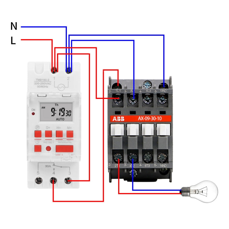 SINOTIMER TM919BK 85-265V AC 30A Programmable Digital Timer Switch Automatic Cycle Timing Controller - Switch by SINOTIMER | Online Shopping South Africa | PMC TechLife | Buy Now Pay Later Mobicred