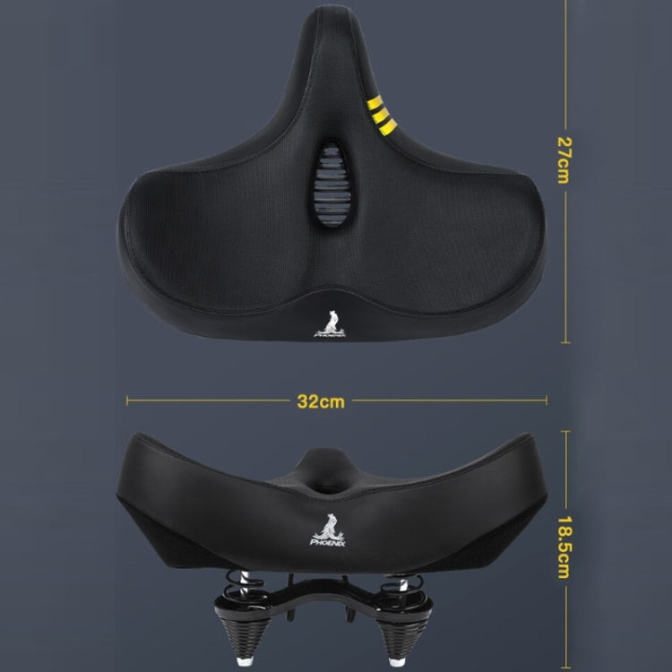 Phoenix 3D Bicycle Enlarged Thickened Soft Seat Cushion Spring Shock Absorber - Bicycle Saddle by Phoenix | Online Shopping South Africa | PMC Jewellery | Buy Now Pay Later Mobicred