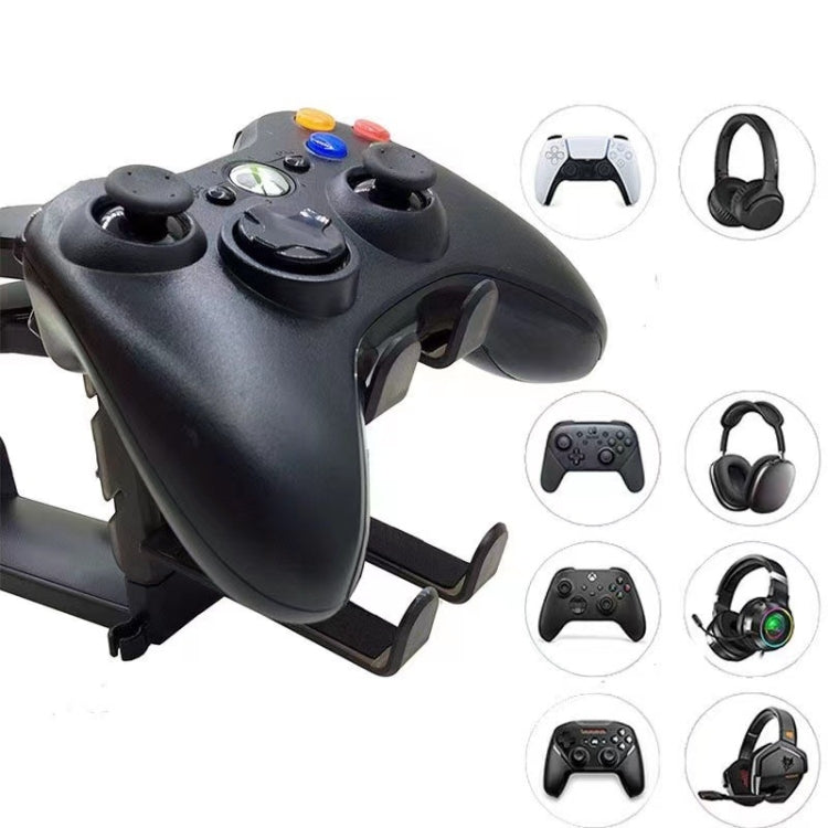 360 Degree Rotation Headset Bracket With Game Handle Organizer(Black) - Headset Stand by PMC TechLife | Online Shopping South Africa | PMC TechLife | Buy Now Pay Later Mobicred