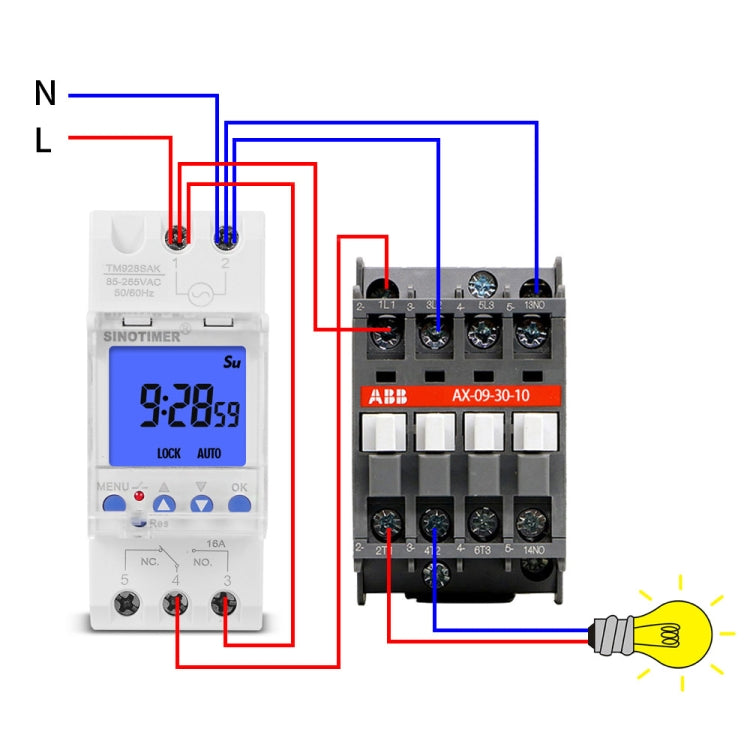 SINOTIMER TM928SAKL 85-265V 16A  1 Second to 168 Hours Programmable Electronic Time Switch - Switch by SINOTIMER | Online Shopping South Africa | PMC TechLife | Buy Now Pay Later Mobicred