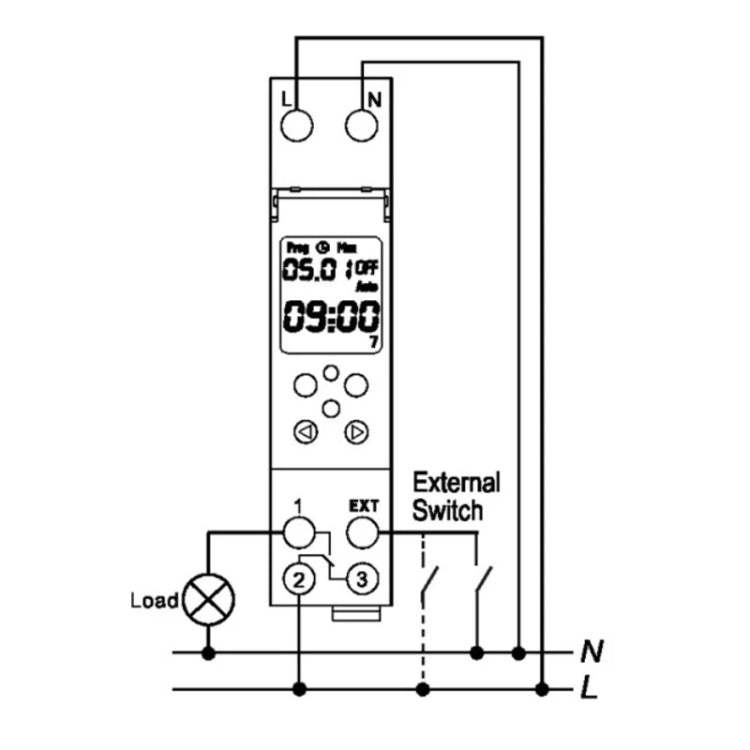 SINOTIMER TM610-2 220V 18mm Width Weekly Programmable Digital Timer Switch - free shipping - PMC TechLife - Order now!
