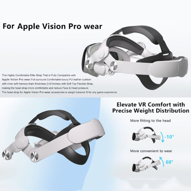 For Apple Vision Pro VR Headset Replaceable Elite Strap Comfort Adjustable Headband - VR Accessories by PMC TechLife | Online Shopping South Africa | PMC TechLife | Buy Now Pay Later Mobicred