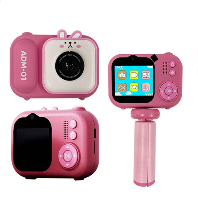 2.4 Inch IPS Screen 48MP Dual Lens Kids Digital Camera Mini Video Camera With 64G TF Card Pink Bunny - Children Cameras by PMC Jewellery | Online Shopping South Africa | PMC Jewellery | Buy Now Pay Later Mobicred