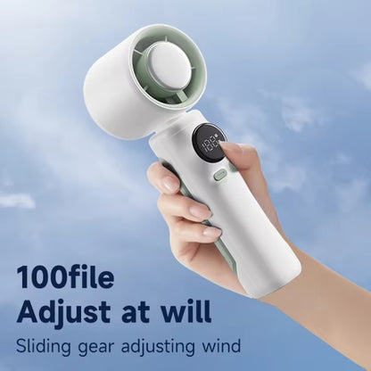 Turbo Handheld Small Fan Outdoor 100-speed Cooling Fan Built-in 4000 mAh Battery(Light Purple) - Electric Fans by PMC Jewellery | Online Shopping South Africa | PMC Jewellery | Buy Now Pay Later Mobicred