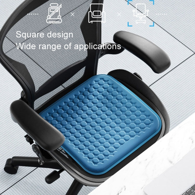 HELLOLEIBOO Car Gel Ice Cushion Four Seasons Universal Breathable Seat Cushion, Color: Cushion+Backrest Double Layer Blue - Seat Accessories by HELLOLEIBOO | Online Shopping South Africa | PMC Jewellery | Buy Now Pay Later Mobicred