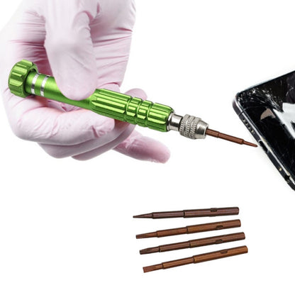 5 In 1 Aluminum Alloy Screwdriver Cell Phone Disassembly And Repair Tools(Green) - Screwdriver Set by PMC Jewellery | Online Shopping South Africa | PMC Jewellery | Buy Now Pay Later Mobicred