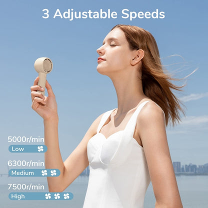 JisuLife FA42 Handheld Portable Small Rechargeable Turbo Fan, Color: White 4500mAh - Electric Fans by JisuLife | Online Shopping South Africa | PMC Jewellery | Buy Now Pay Later Mobicred