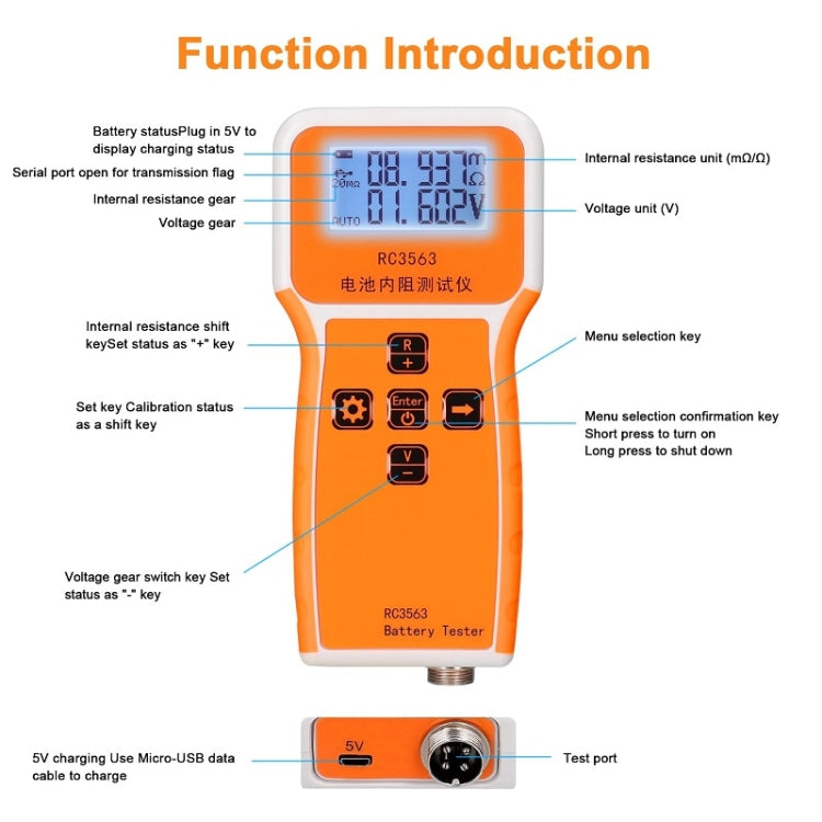 High-Precision Battery Voltage Internal Resistance Tester, Specifications: Host+Clip - Battery & Resistance Tester by PMC Jewellery | Online Shopping South Africa | PMC Jewellery | Buy Now Pay Later Mobicred