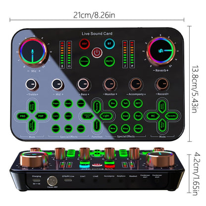 K600 48V English Version Live Dedicated Sound Card(Black) - Live Sound Effects Processors by PMC Jewellery | Online Shopping South Africa | PMC Jewellery | Buy Now Pay Later Mobicred