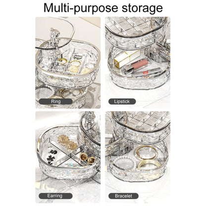 Large Capacity Portable Earring Ring And Necklace Jewelry Organizer(Transparent Gray) - Jewelry Storages by PMC Jewellery | Online Shopping South Africa | PMC Jewellery | Buy Now Pay Later Mobicred