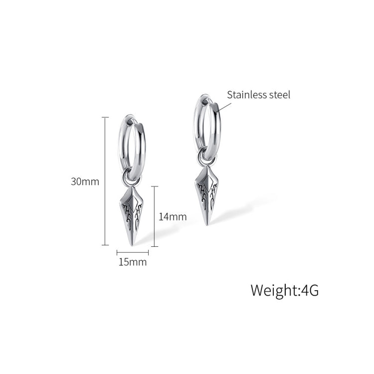 OPK GE933 1pair Personalized Vintage Stainless Steel Earrings - Stud Earrings & Earrings by OPK | Online Shopping South Africa | PMC Jewellery | Buy Now Pay Later Mobicred