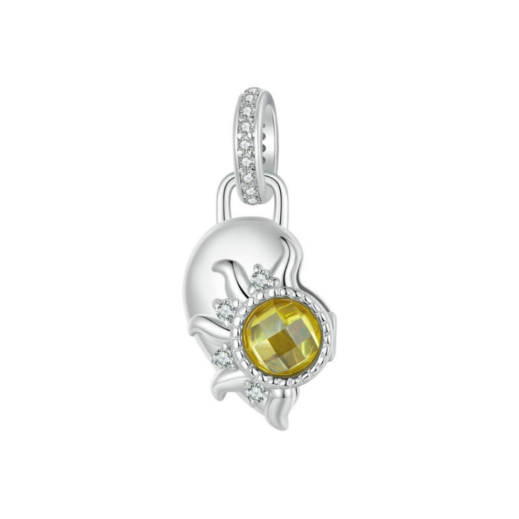 S925 Sterling Silver DIY Detachable Sun Moon Heart Pendant(BSC1034) - Jewelry Accessories by PMC Jewellery | Online Shopping South Africa | PMC Jewellery | Buy Now Pay Later Mobicred