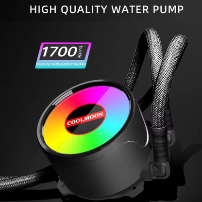 COOLMOON RGB120 5V ARGB Integrated Single Row Multi-Platform CPU Cooler(Black) - Fan Cooling by COOLMOON | Online Shopping South Africa | PMC Jewellery | Buy Now Pay Later Mobicred