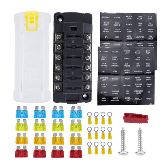 6-Way Plug-In Insulated Cover Fuse Box For Cars Yachts, Set: Upgraded Version A - Fuse by PMC Jewellery | Online Shopping South Africa | PMC Jewellery | Buy Now Pay Later Mobicred