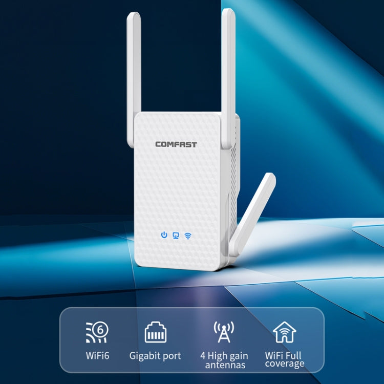 COMFAST CF-XR185 3000Mbps WiFi6 Dual Band Signal Amplifier Gigabit WAN/LAN Port AU Plug - Broadband Amplifiers by COMFAST | Online Shopping South Africa | PMC Jewellery | Buy Now Pay Later Mobicred