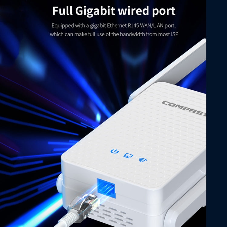 COMFAST CF-XR185 3000Mbps WiFi6 Dual Band Signal Amplifier Gigabit WAN/LAN Port EU Plug - Broadband Amplifiers by COMFAST | Online Shopping South Africa | PMC Jewellery | Buy Now Pay Later Mobicred