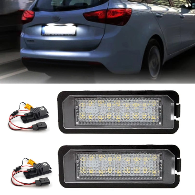 2pcs For Volkswagen Golf / Passat / Polo LED License Plate Light With Decoder - License Plate Lights by PMC Jewellery | Online Shopping South Africa | PMC Jewellery | Buy Now Pay Later Mobicred