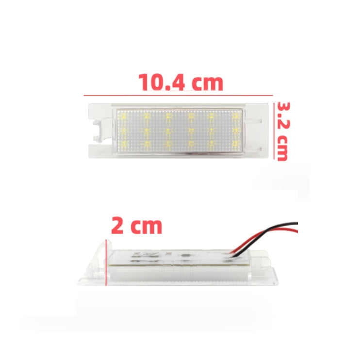 2pcs For Opel ZafiraB / ASTRA / CORSA LED License Plate Light - License Plate Lights by PMC Jewellery | Online Shopping South Africa | PMC Jewellery | Buy Now Pay Later Mobicred