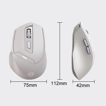 Inphic DR6 2.4G Wireless + Bluetooth 5.0/4.0 Tri-mode Charging Mute Office Gaming Computer Mouse(White Apricot) - Wireless Mice by Inphic | Online Shopping South Africa | PMC Jewellery | Buy Now Pay Later Mobicred