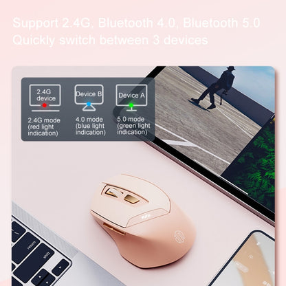 Inphic DR8 2.4G Wireless + Bluetooth 5.0/4.0 Tri-mode Charging Mute Office Gaming Computer Mouse(Milk Tea Color) - Wireless Mice by Inphic | Online Shopping South Africa | PMC Jewellery | Buy Now Pay Later Mobicred