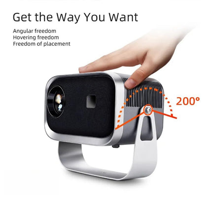 Android 4K HD Version Portable Mini Projector Smart Home Theater(EU Plug) - Mini Projector by PMC Jewellery | Online Shopping South Africa | PMC Jewellery | Buy Now Pay Later Mobicred