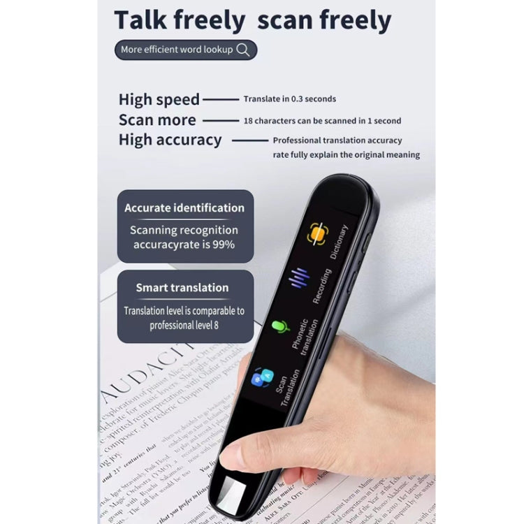 International Version Multi-language Camera Scanning Offline Translation Pen(Black) - free shipping - PMC Jewellery - Order now!